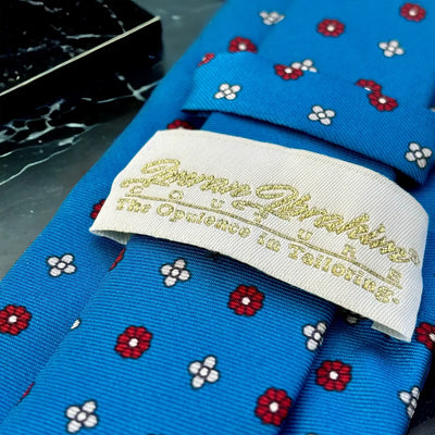 Fiore Blu Milani Silk Tie