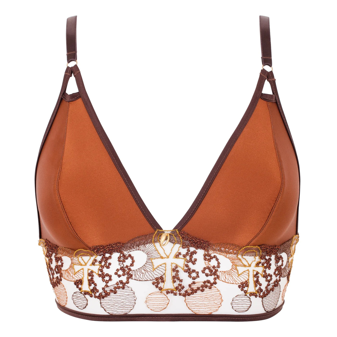 Mawu Silk Embroidery Longline Bralette