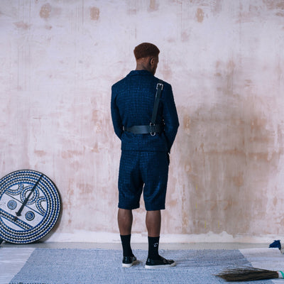 Strasburg Navy Sparkle Shorts