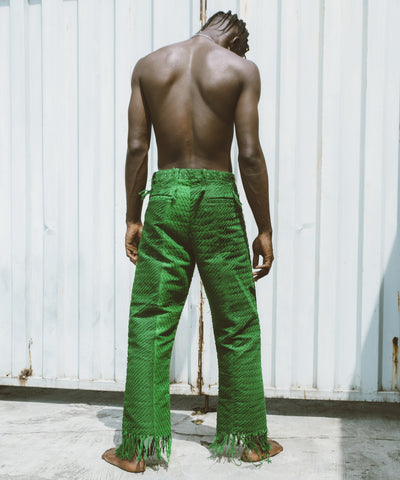 Aina Green Shredded Trousers